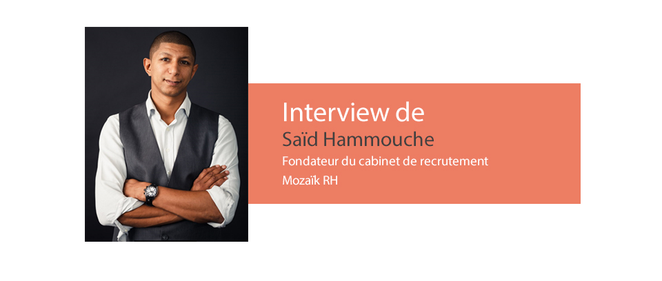 Interview de Saïd Hammouche, fondateur du cabinet de recrutement Mozaïk RH. « Nous voulons convaincre le secteur public à diversifier son recrutement ». Cabinet spécialisé dans le recrutement de salariés issus de la diversité sociale, Mozaïk RH entend faire passer le message auprès de la fonction publique, peu exemplaire en la matière.